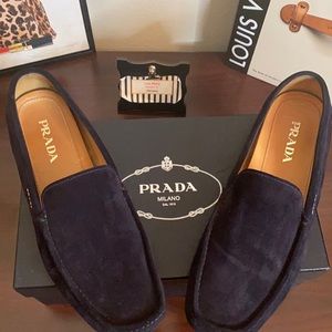 ♥️SOLD♥️ MENS PRADA BLUE SUEDE MOCCASINS/DRIVER